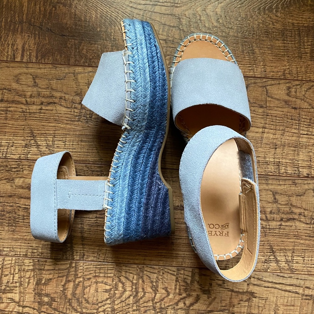 Frye and Co. Espadrille Wedge Heeled Suede Sandals